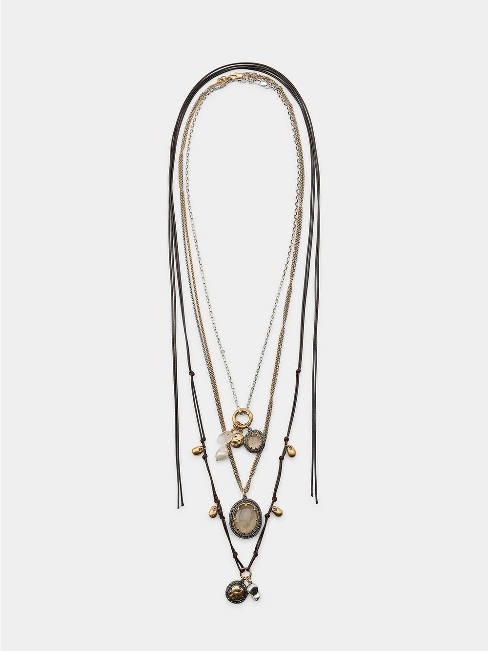 Zara PACK OF 3 NECKLACES WITH STONES AND CHARMS
